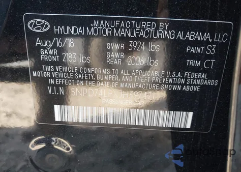 2018 Hyundai Elantra Se из США, поврежденный, VIN 5NPD74LFXJH397421